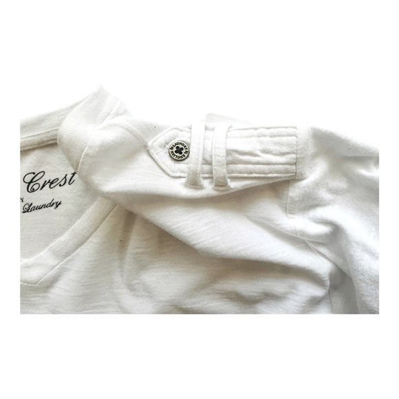 Lion Crest by English Laundry top/shirt Men L white V-neck short sleeves logo - Picture 12 of 12